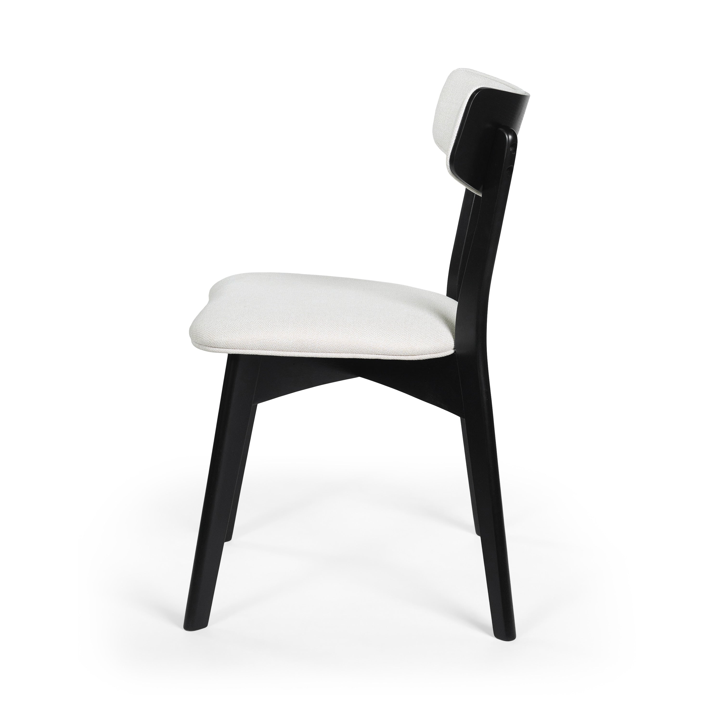 Chaises de salle à manger Chazz en bois d'hévéa rembourrées, style milieu de siècle (lot de 2/4) par Christopher Knight Home