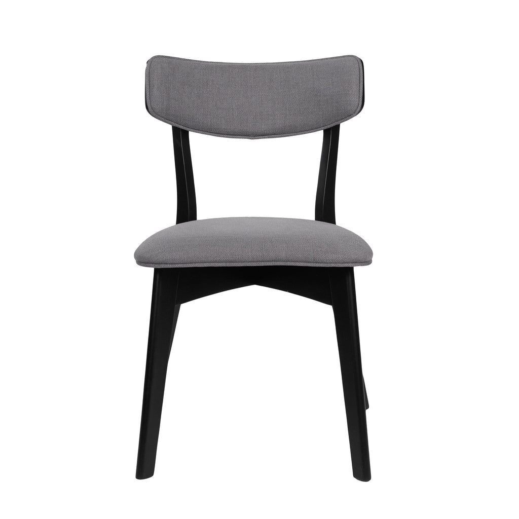 Chaises de salle à manger Chazz en bois d'hévéa rembourrées, style milieu de siècle (lot de 2/4) par Christopher Knight Home