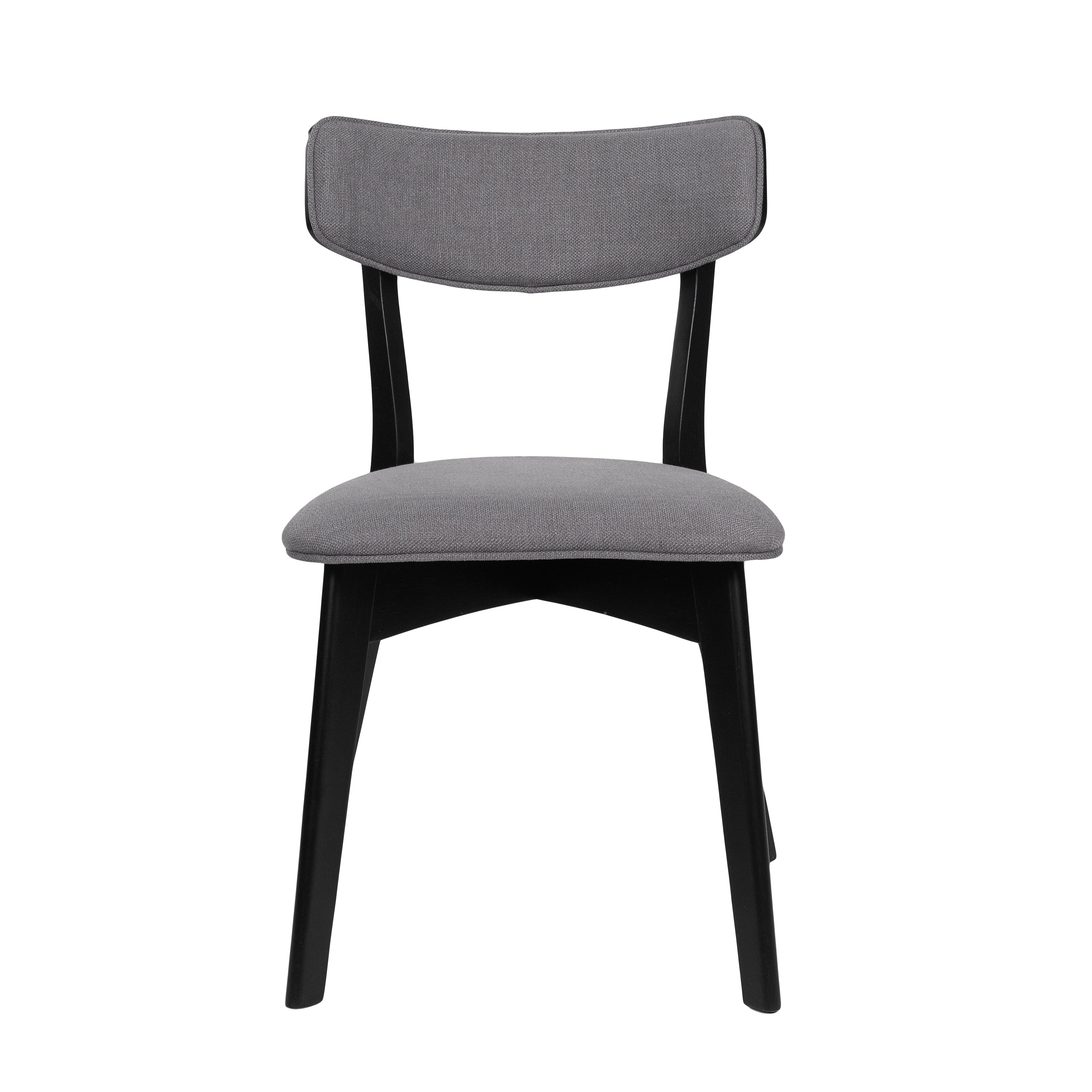 Chaises de salle à manger Chazz en bois d'hévéa rembourrées, style milieu de siècle (lot de 2/4) par Christopher Knight Home
