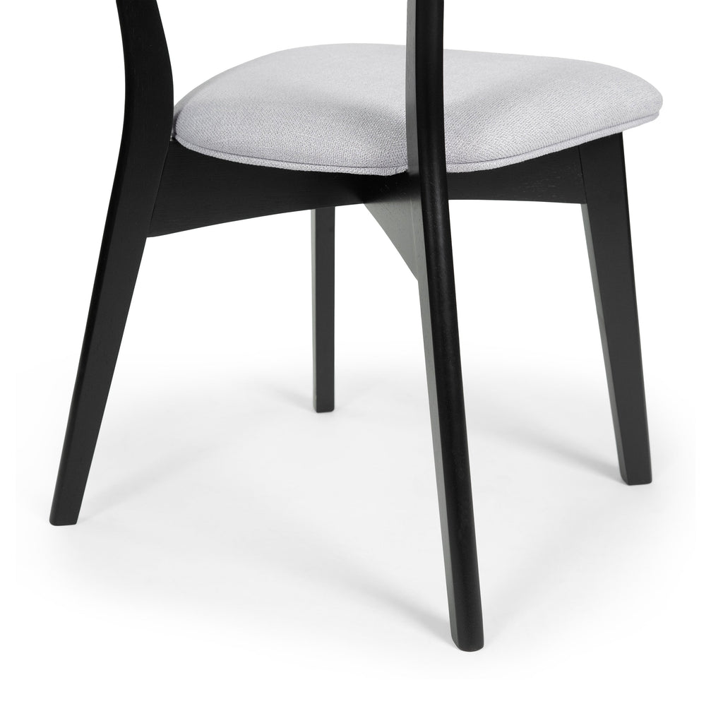 Chaises de salle à manger Chazz en bois d'hévéa rembourrées, style milieu de siècle (lot de 2/4) par Christopher Knight Home