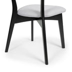 Chaises de salle à manger Chazz en bois d'hévéa rembourrées, style milieu de siècle (lot de 2/4) par Christopher Knight Home