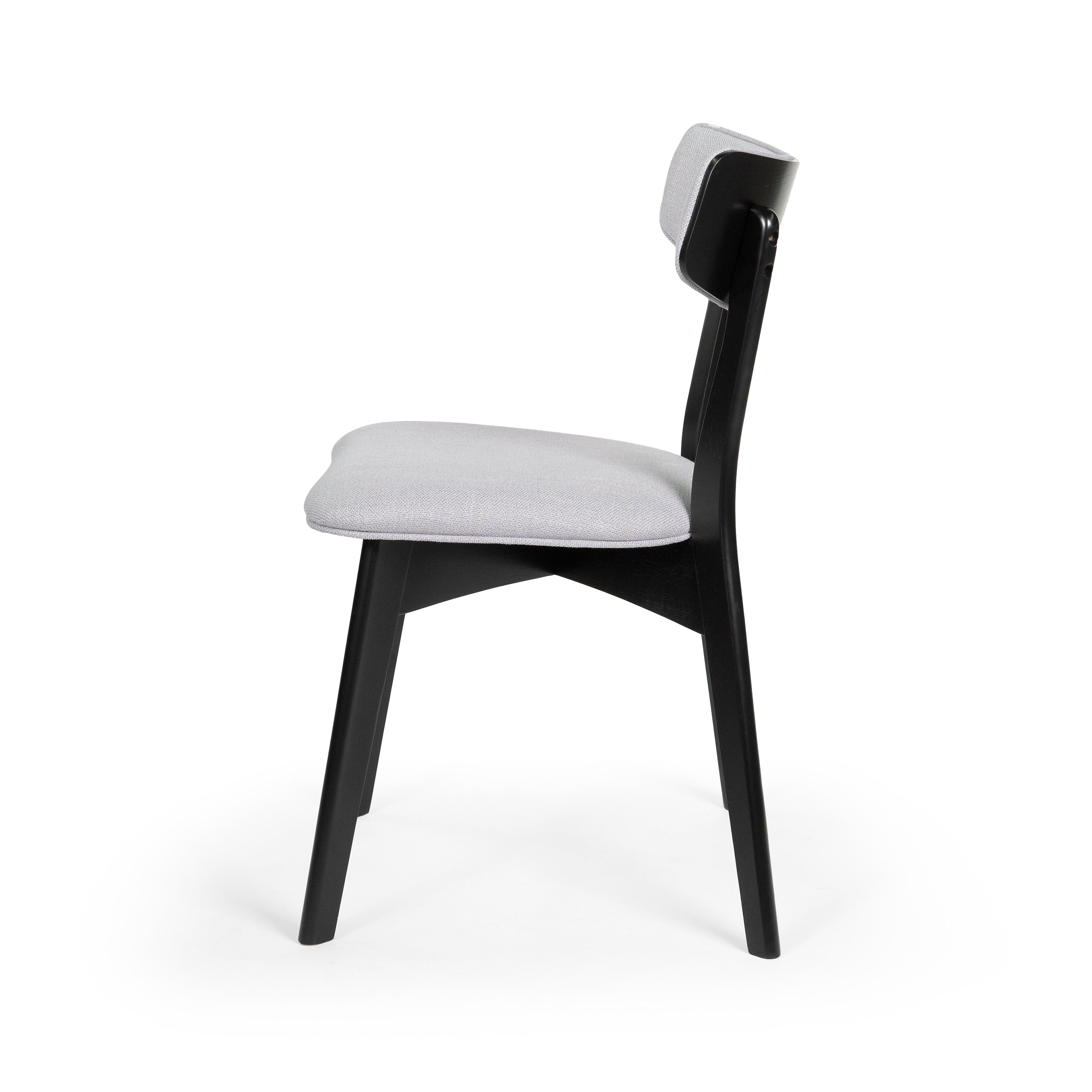 Chaises de salle à manger Chazz en bois d'hévéa rembourrées, style milieu de siècle (lot de 2/4) par Christopher Knight Home