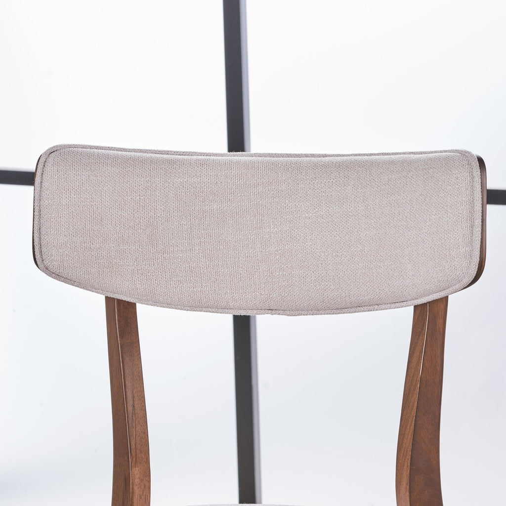 Chaises de salle à manger Chazz en bois d'hévéa rembourrées, style milieu de siècle (lot de 2/4) par Christopher Knight Home