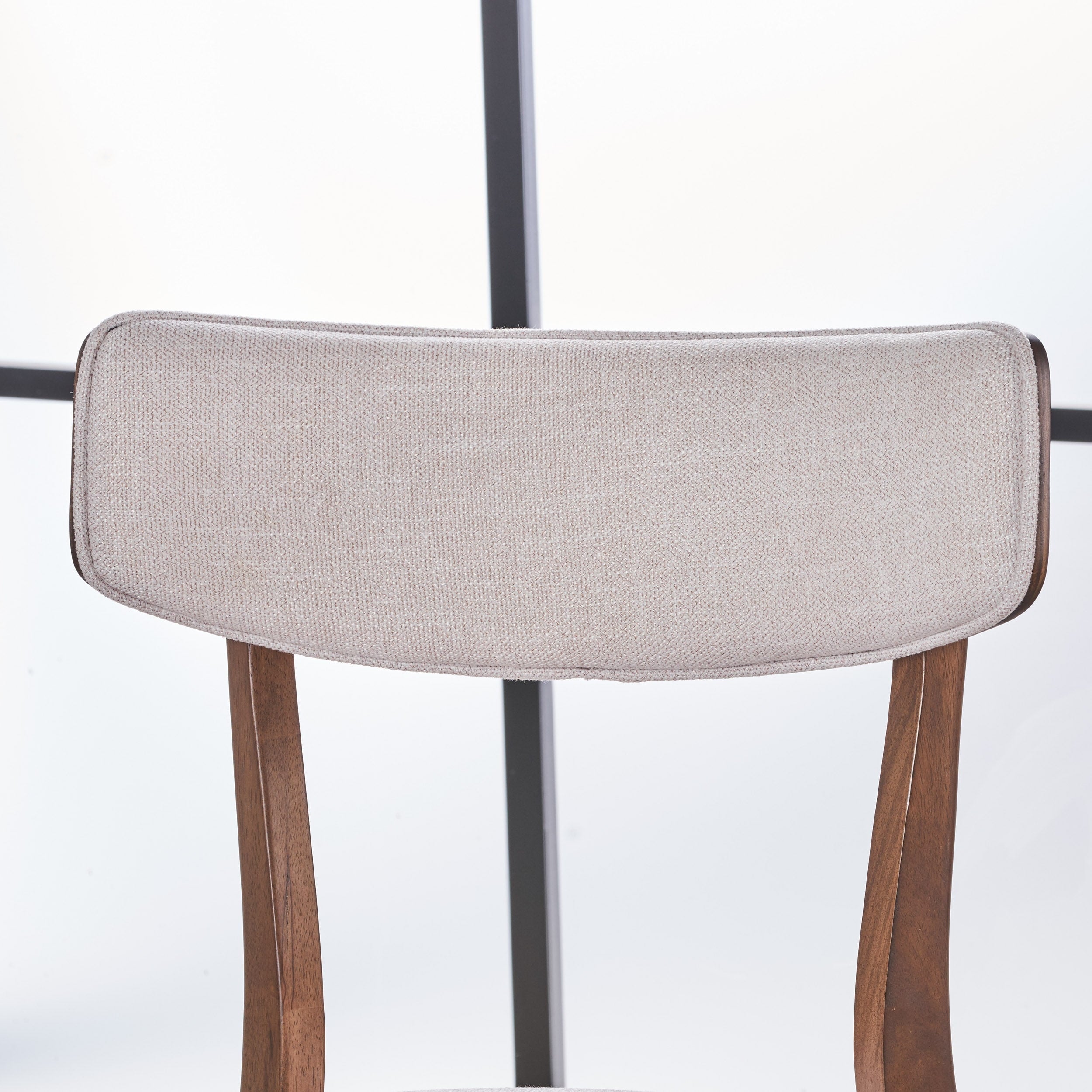 Chaises de salle à manger Chazz en bois d'hévéa rembourrées, style milieu de siècle (lot de 2/4) par Christopher Knight Home