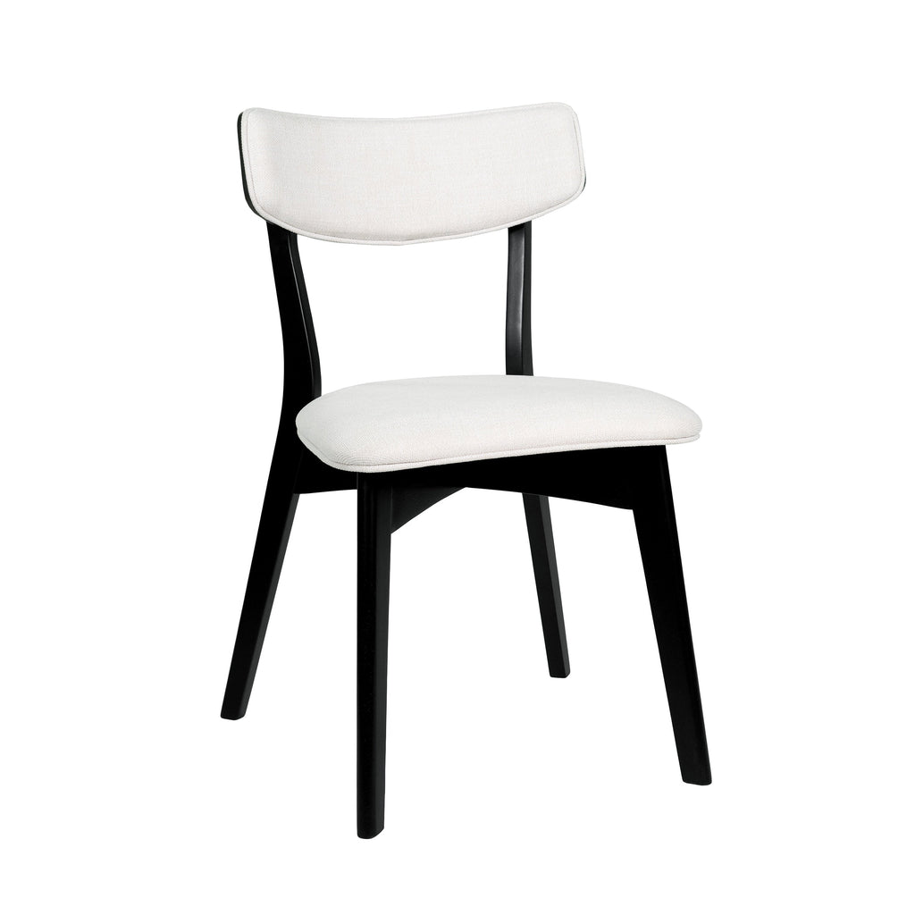 Chaises de salle à manger Chazz en bois d'hévéa rembourrées, style milieu de siècle (lot de 2/4) par Christopher Knight Home