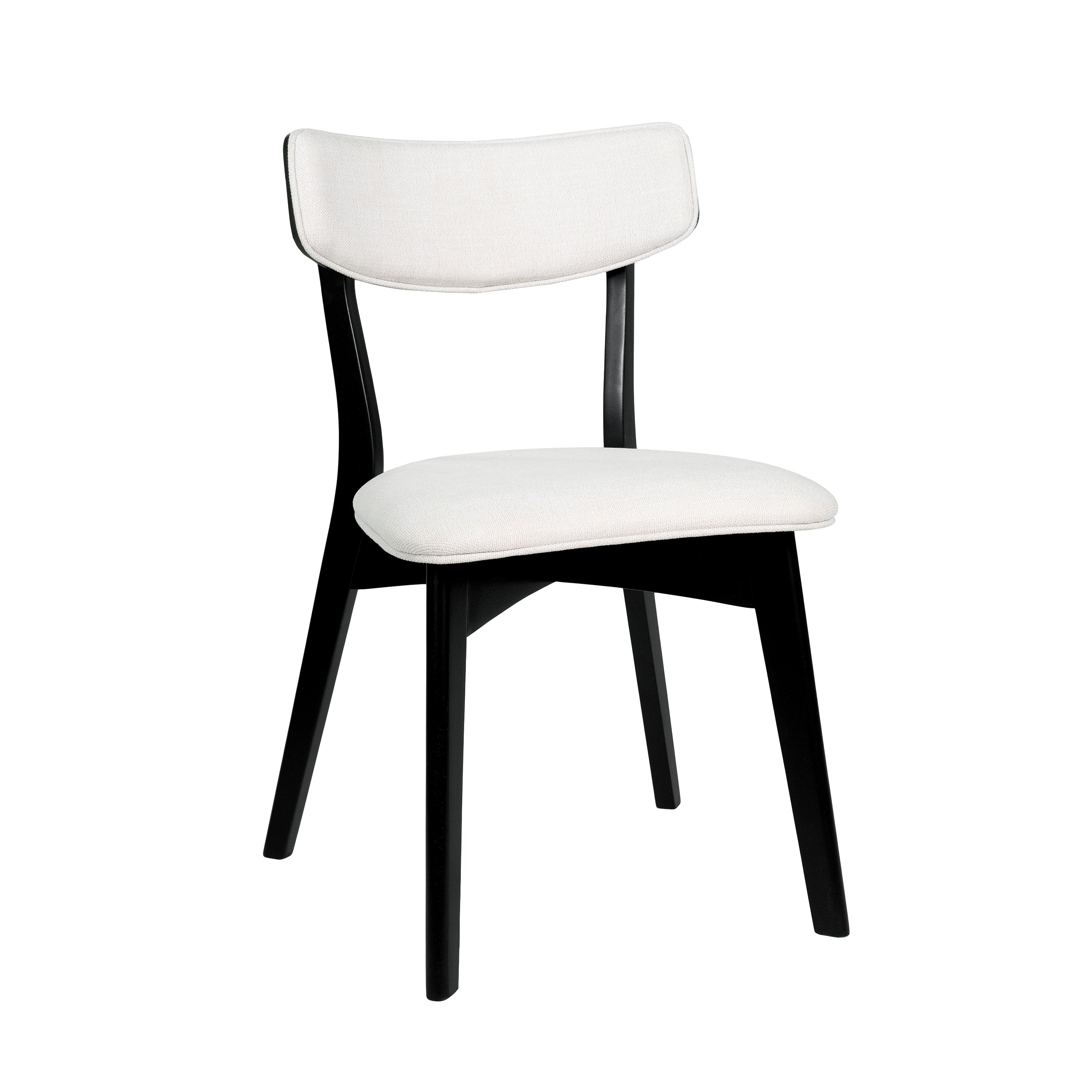 Chaises de salle à manger Chazz en bois d'hévéa rembourrées, style milieu de siècle (lot de 2/4) par Christopher Knight Home