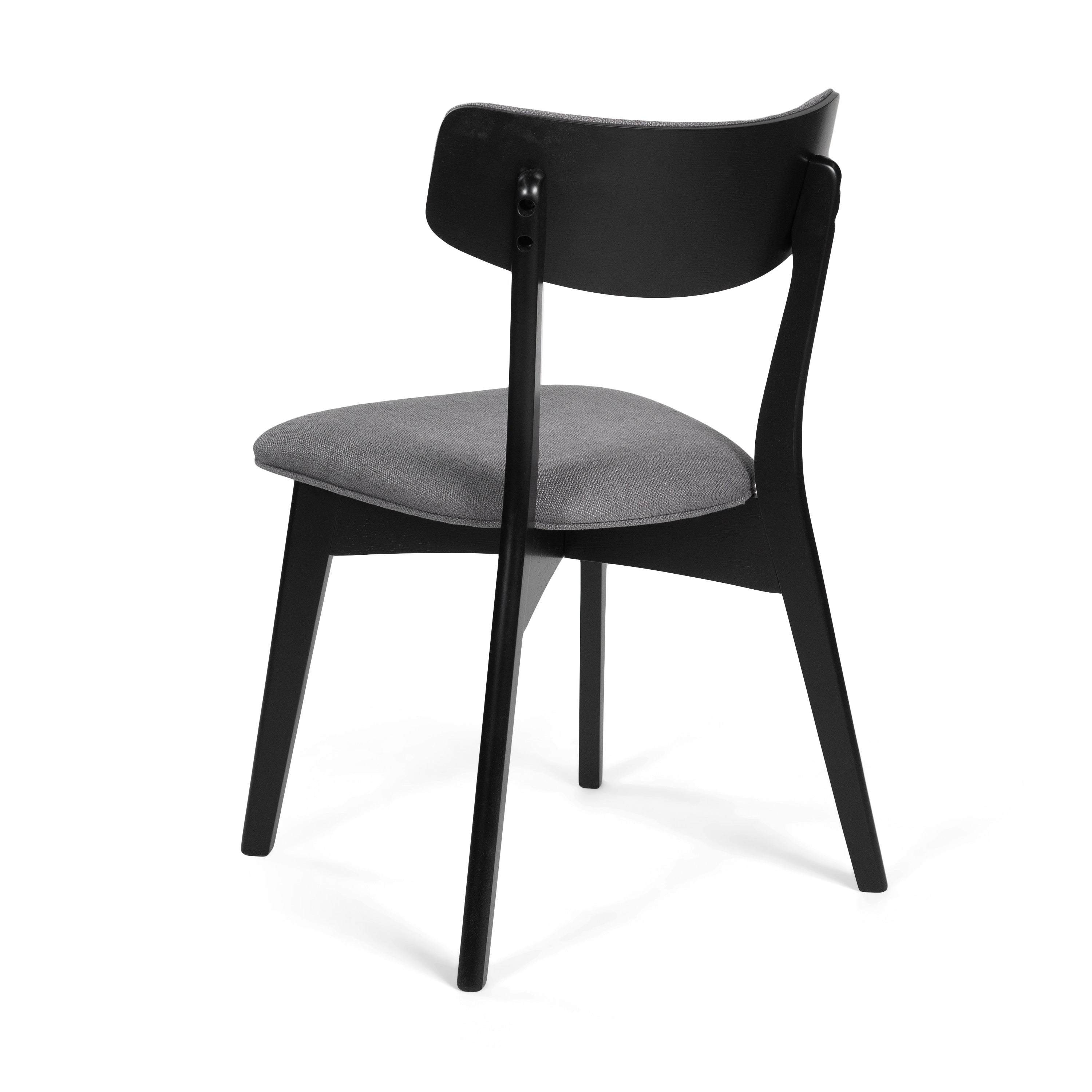 Chaises de salle à manger Chazz en bois d'hévéa rembourrées, style milieu de siècle (lot de 2/4) par Christopher Knight Home