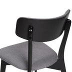 Chaises de salle à manger Chazz en bois d'hévéa rembourrées, style milieu de siècle (lot de 2/4) par Christopher Knight Home
