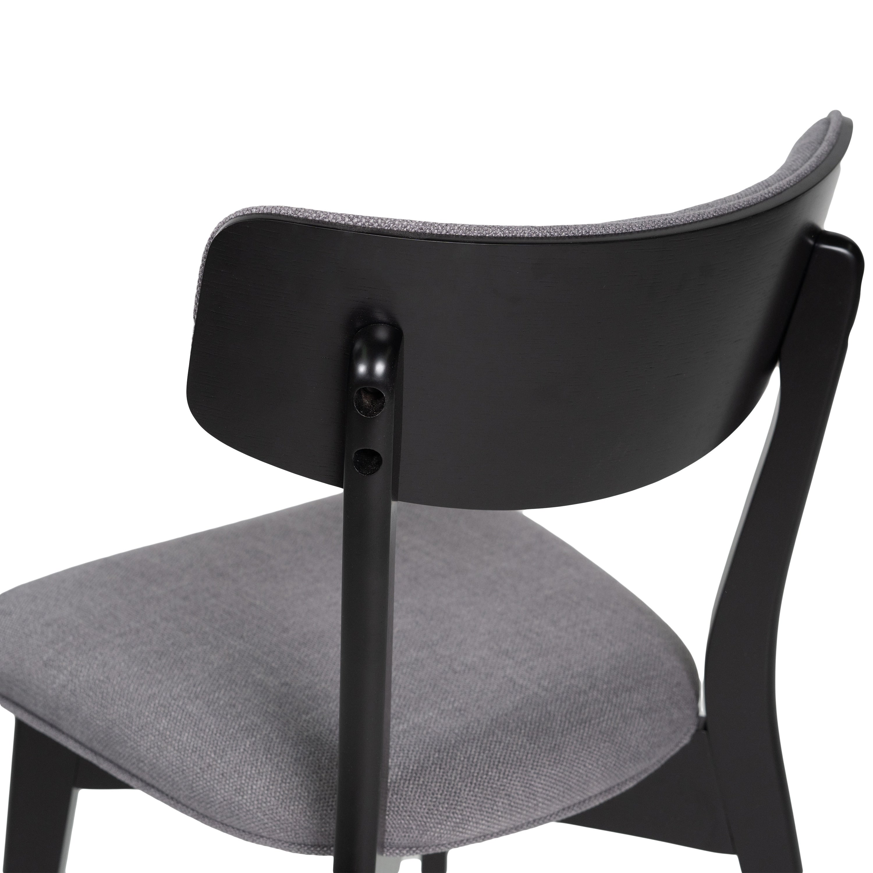 Chaises de salle à manger Chazz en bois d'hévéa rembourrées, style milieu de siècle (lot de 2/4) par Christopher Knight Home