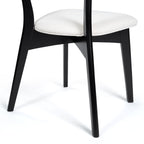 Chaises de salle à manger Chazz en bois d'hévéa rembourrées, style milieu de siècle (lot de 2/4) par Christopher Knight Home