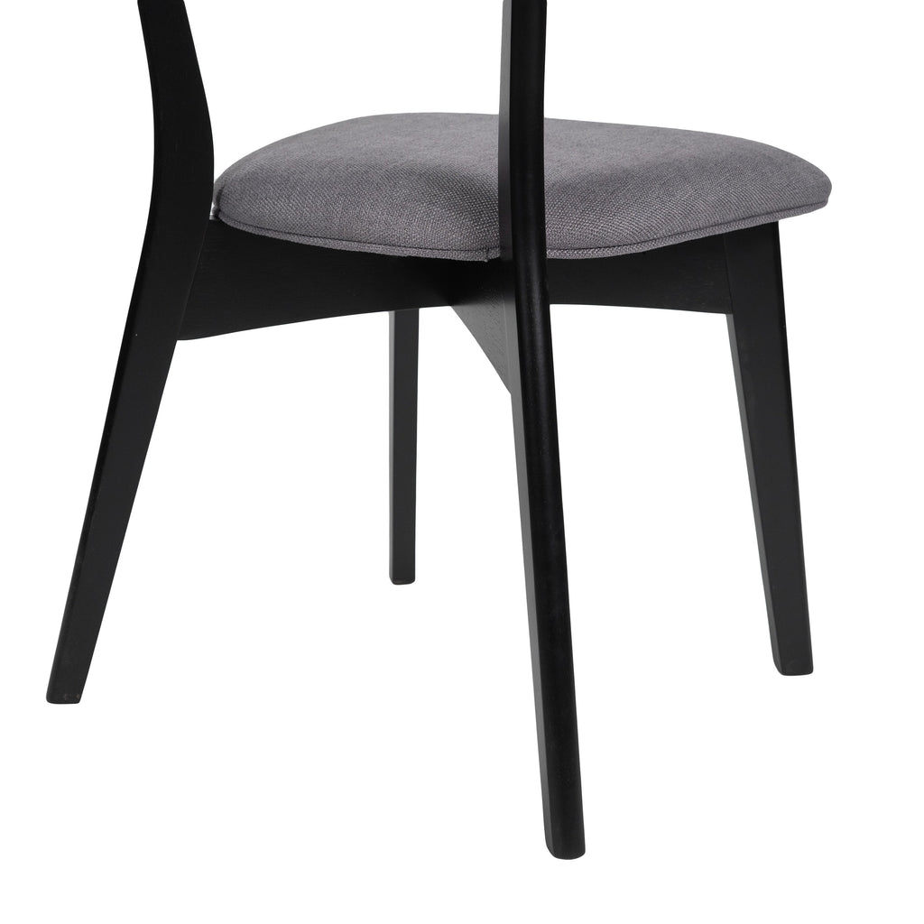 Chaises de salle à manger Chazz en bois d'hévéa rembourrées, style milieu de siècle (lot de 2/4) par Christopher Knight Home