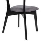 Chaises de salle à manger Chazz en bois d'hévéa rembourrées, style milieu de siècle (lot de 2/4) par Christopher Knight Home