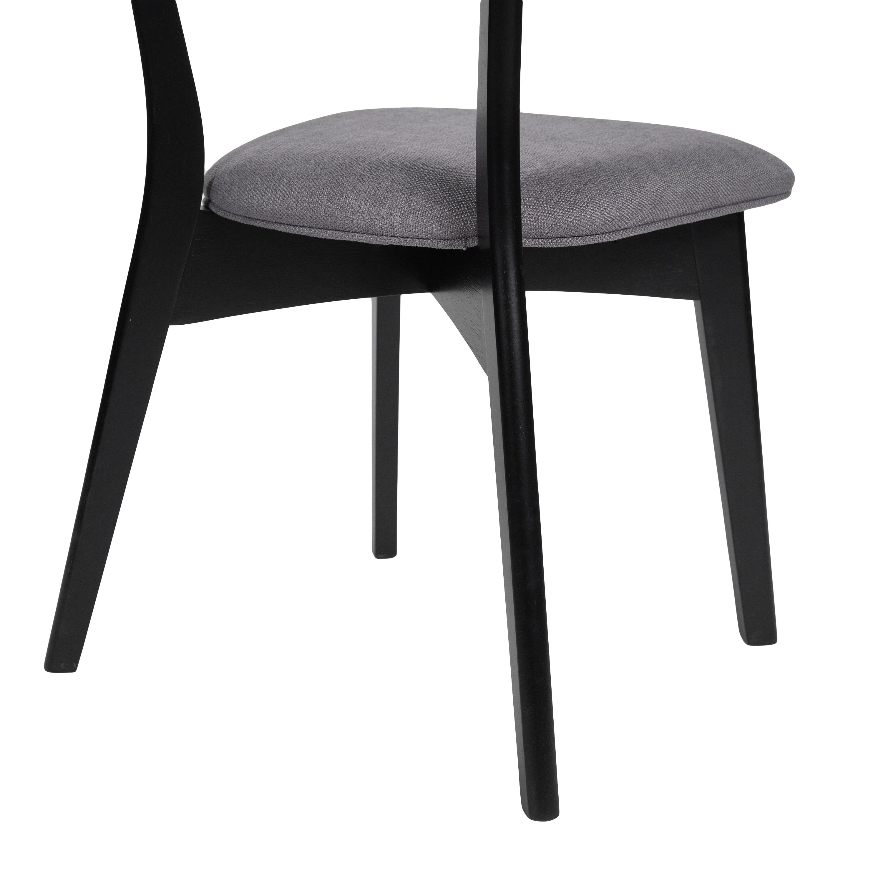 Chaises de salle à manger Chazz en bois d'hévéa rembourrées, style milieu de siècle (lot de 2/4) par Christopher Knight Home