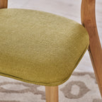 Chaises de salle à manger Chazz en bois d'hévéa rembourrées, style milieu de siècle (lot de 2/4) par Christopher Knight Home
