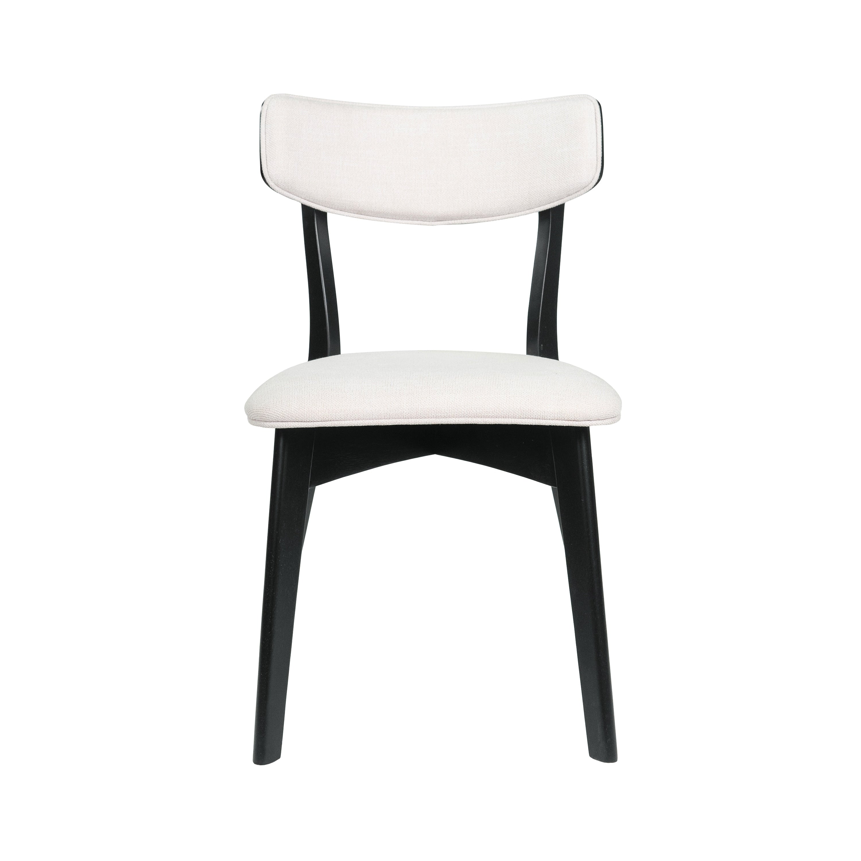 Chaises de salle à manger Chazz en bois d'hévéa rembourrées, style milieu de siècle (lot de 2/4) par Christopher Knight Home