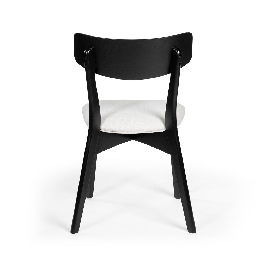 Chaises de salle à manger Chazz en bois d'hévéa rembourrées, style milieu de siècle (lot de 2/4) par Christopher Knight Home