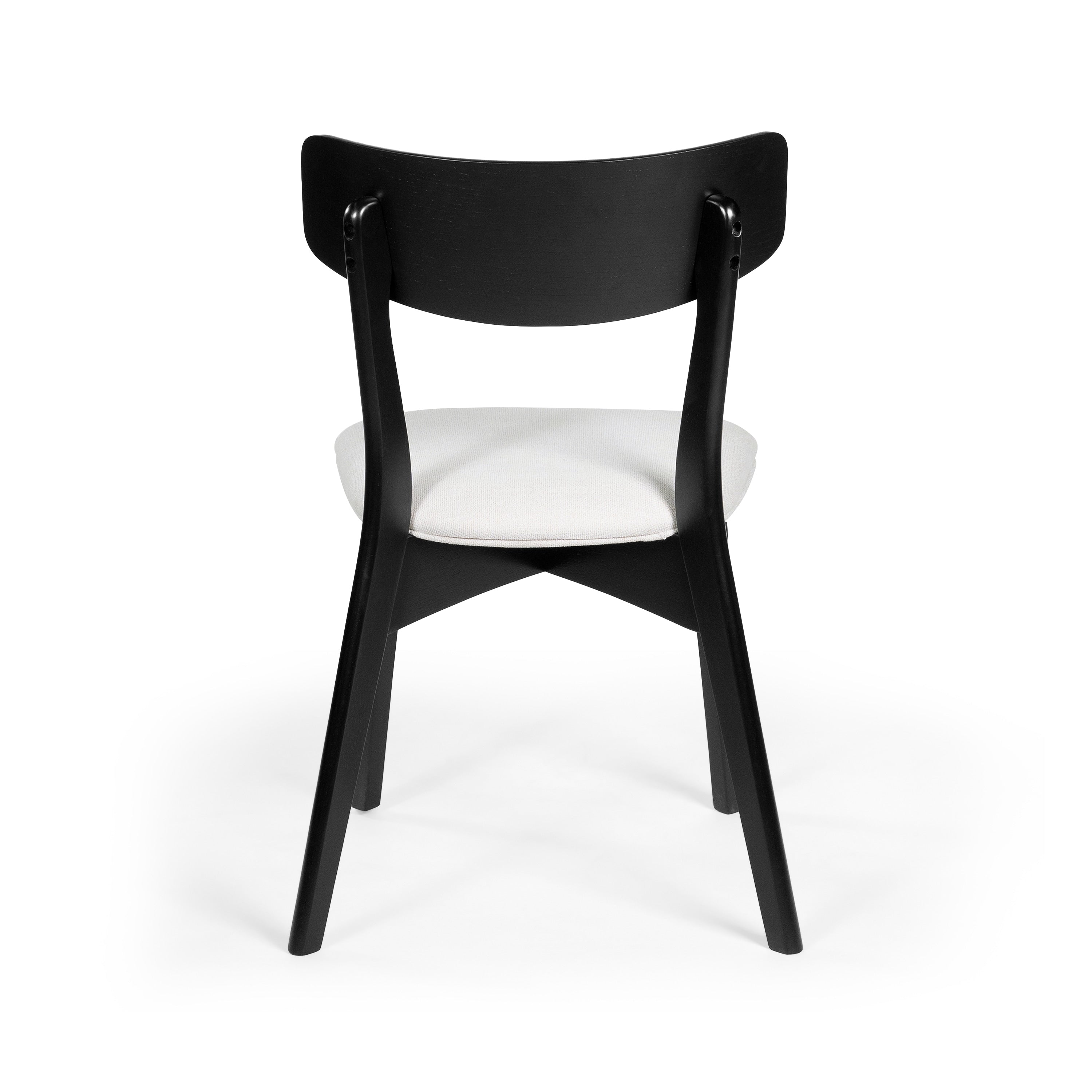 Chaises de salle à manger Chazz en bois d'hévéa rembourrées, style milieu de siècle (lot de 2/4) par Christopher Knight Home