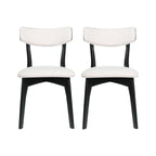 Chaises de salle à manger Chazz en bois d'hévéa rembourrées, style milieu de siècle (lot de 2/4) par Christopher Knight Home