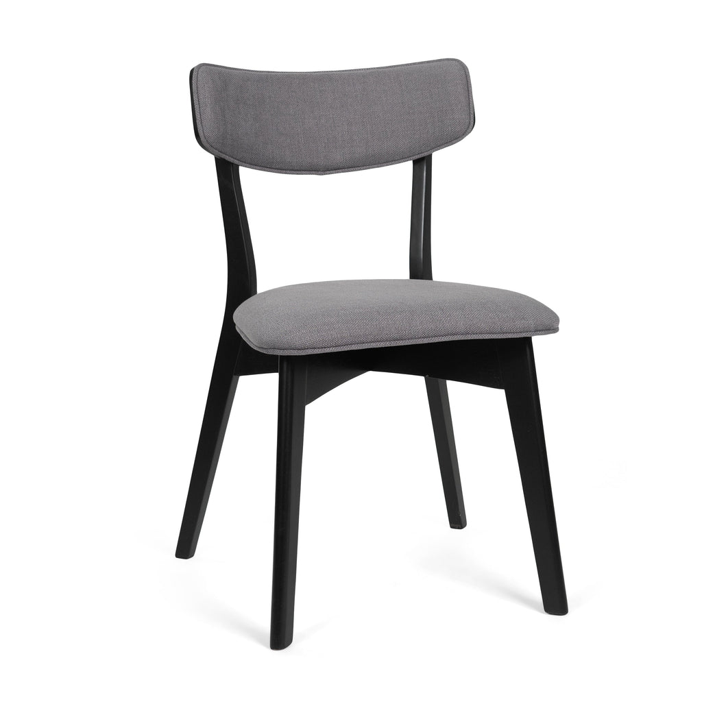Chaises de salle à manger Chazz en bois d'hévéa rembourrées, style milieu de siècle (lot de 2/4) par Christopher Knight Home