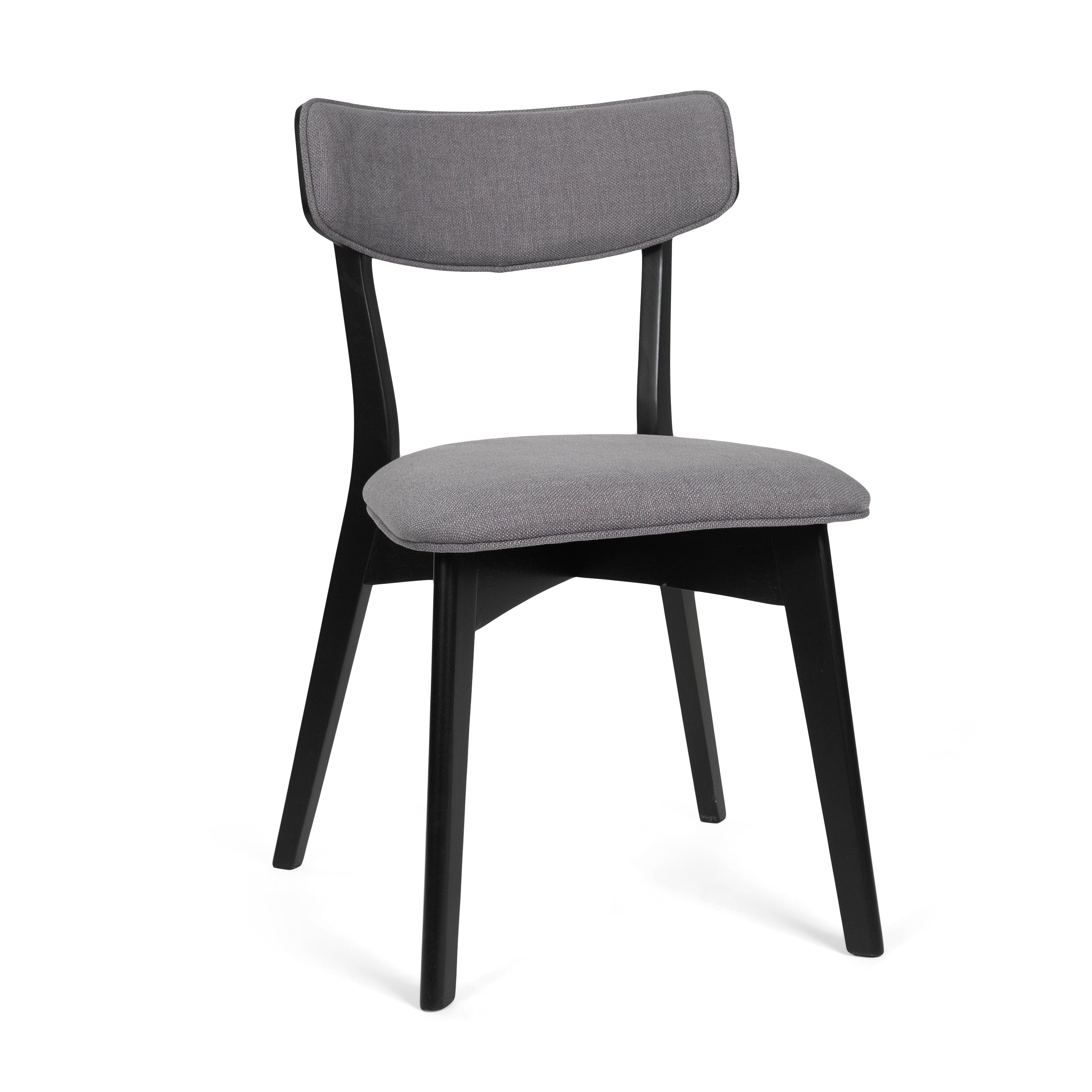 Chaises de salle à manger Chazz en bois d'hévéa rembourrées, style milieu de siècle (lot de 2/4) par Christopher Knight Home