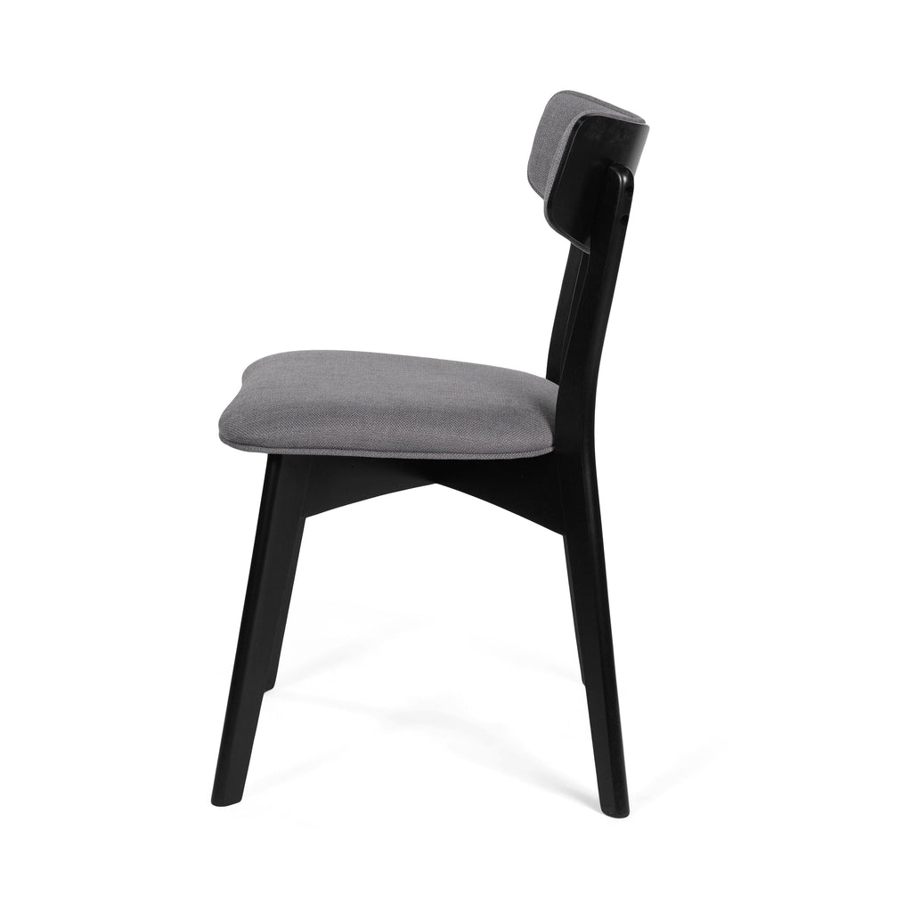 Chaises de salle à manger Chazz en bois d'hévéa rembourrées, style milieu de siècle (lot de 2/4) par Christopher Knight Home