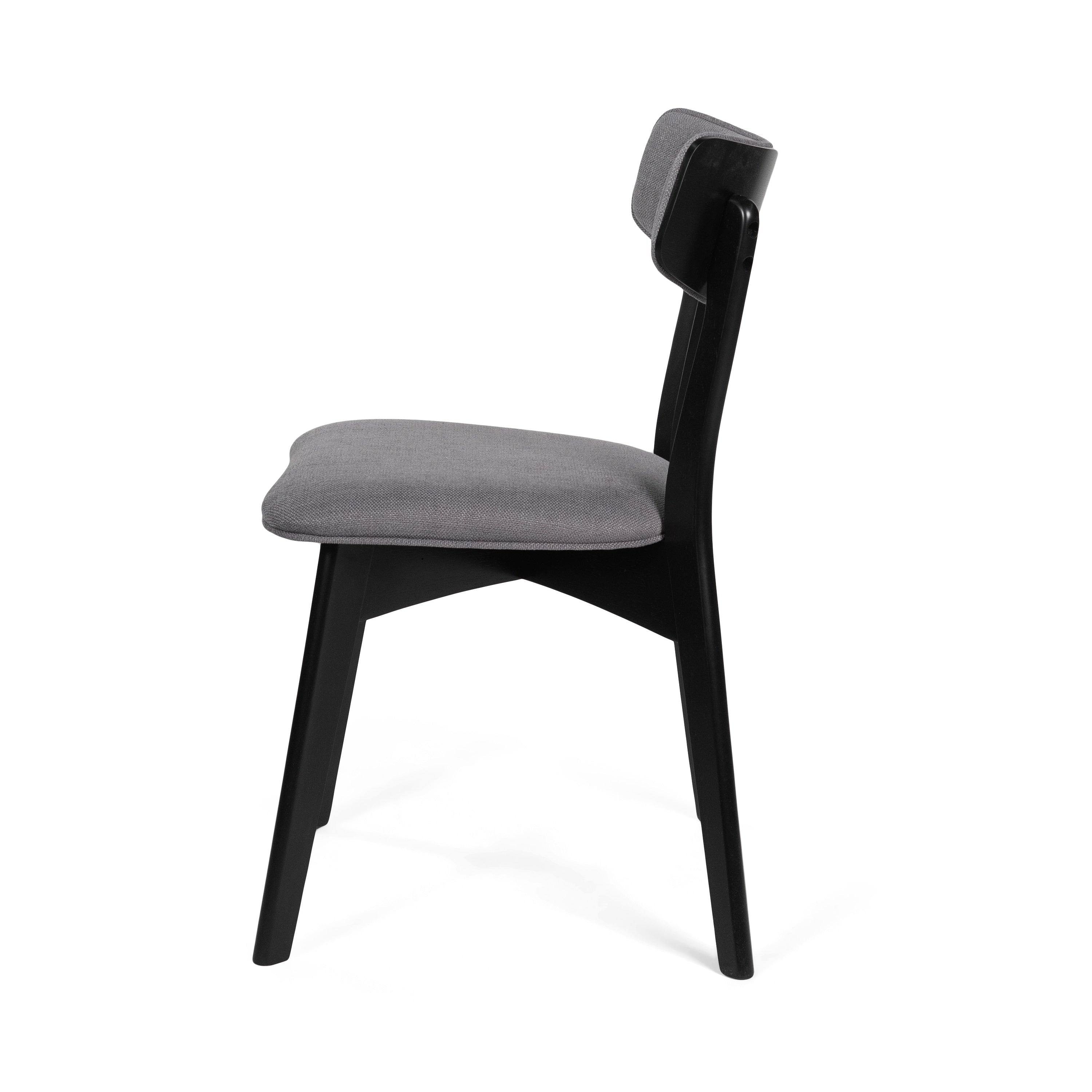 Chaises de salle à manger Chazz en bois d'hévéa rembourrées, style milieu de siècle (lot de 2/4) par Christopher Knight Home