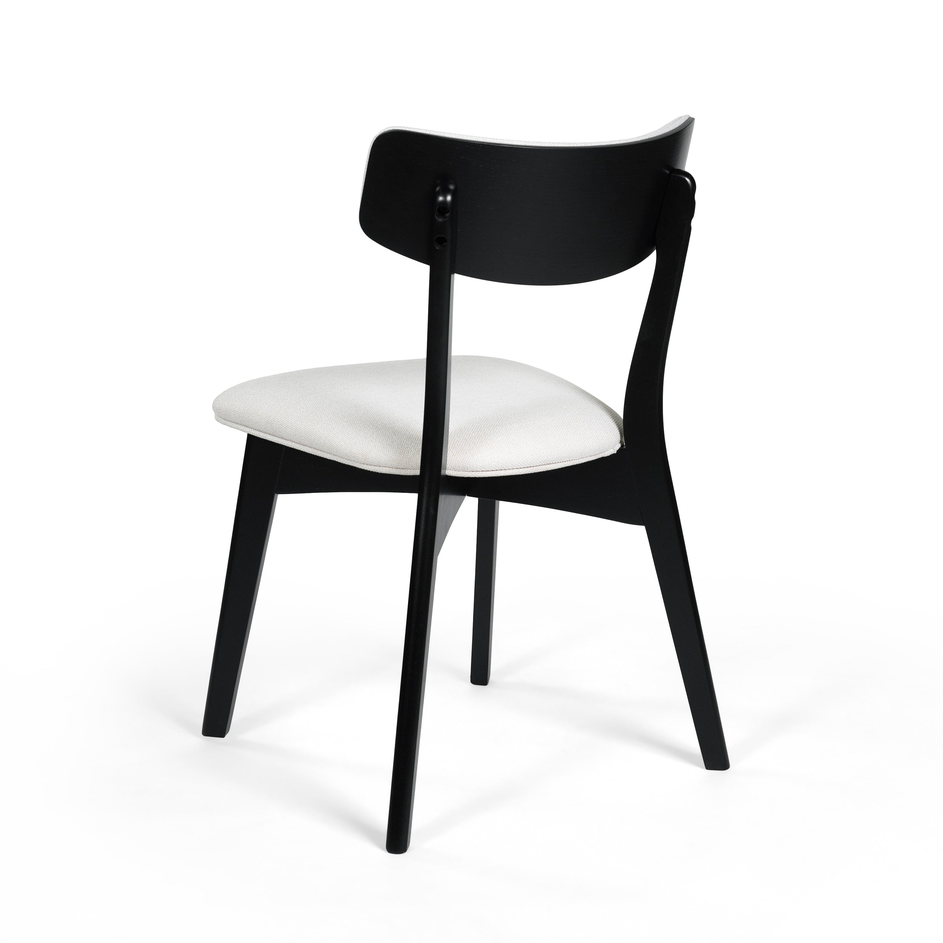Chaises de salle à manger Chazz en bois d'hévéa rembourrées, style milieu de siècle (lot de 2/4) par Christopher Knight Home
