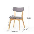 Chaises de salle à manger Chazz en bois d'hévéa rembourrées, style milieu de siècle (lot de 2/4) par Christopher Knight Home