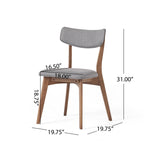 Chaises de salle à manger Chazz en bois d'hévéa rembourrées, style milieu de siècle (lot de 2/4) par Christopher Knight Home