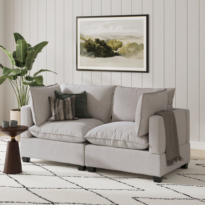 Canapé modulaire rembourré Chelsea Modern Cloud avec assise profonde et coussins moelleux