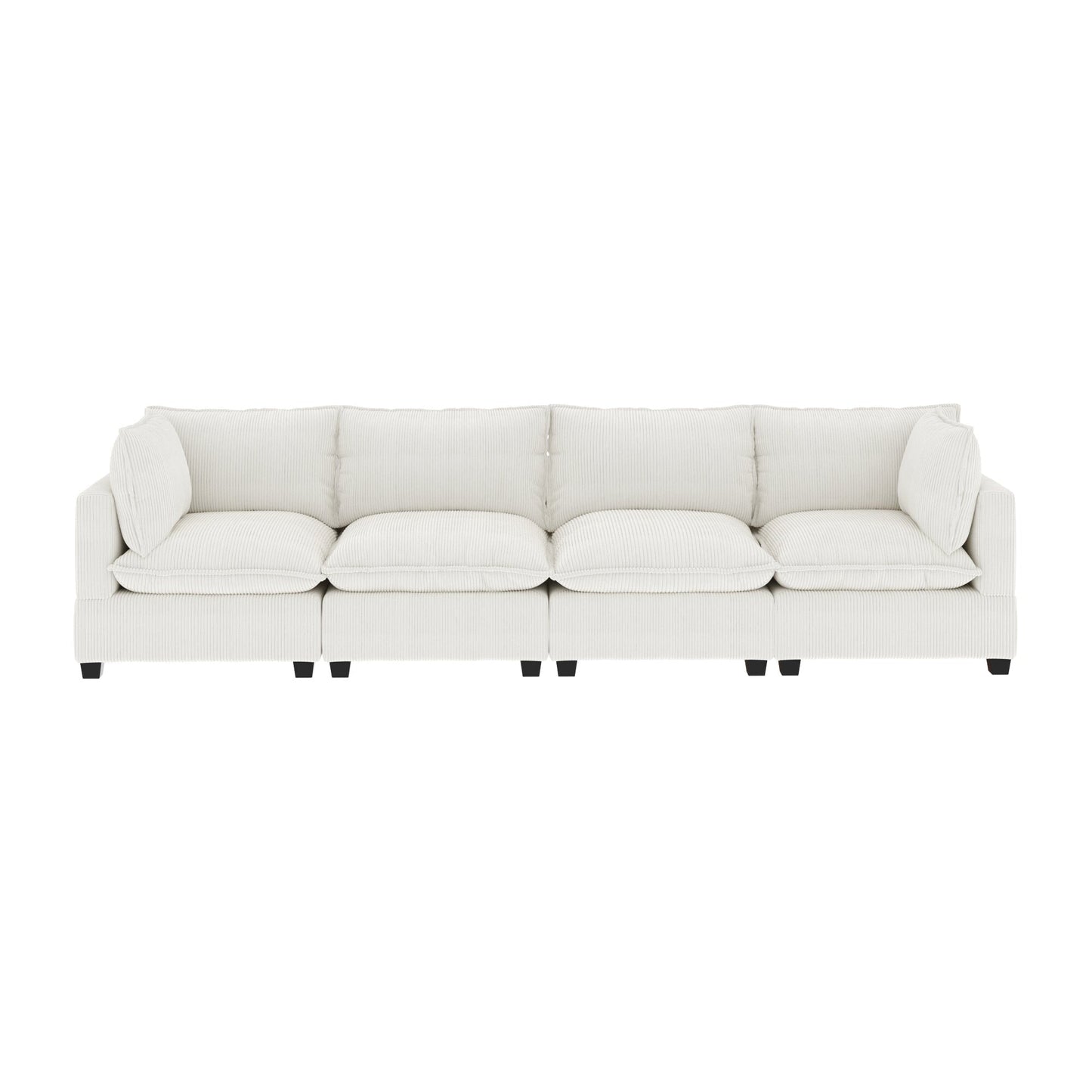 Canapé modulaire rembourré Chelsea Modern Cloud avec assise profonde et coussins moelleux