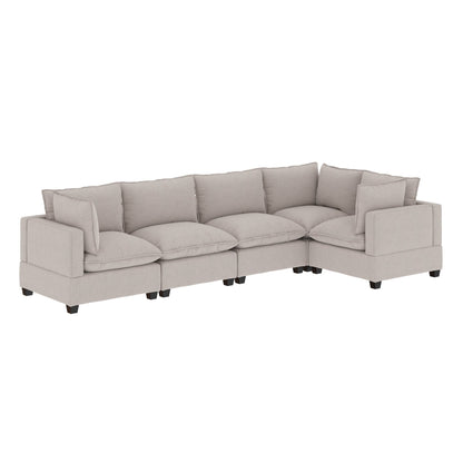 Canapé modulaire rembourré Chelsea Modern Cloud avec assise profonde et coussins moelleux