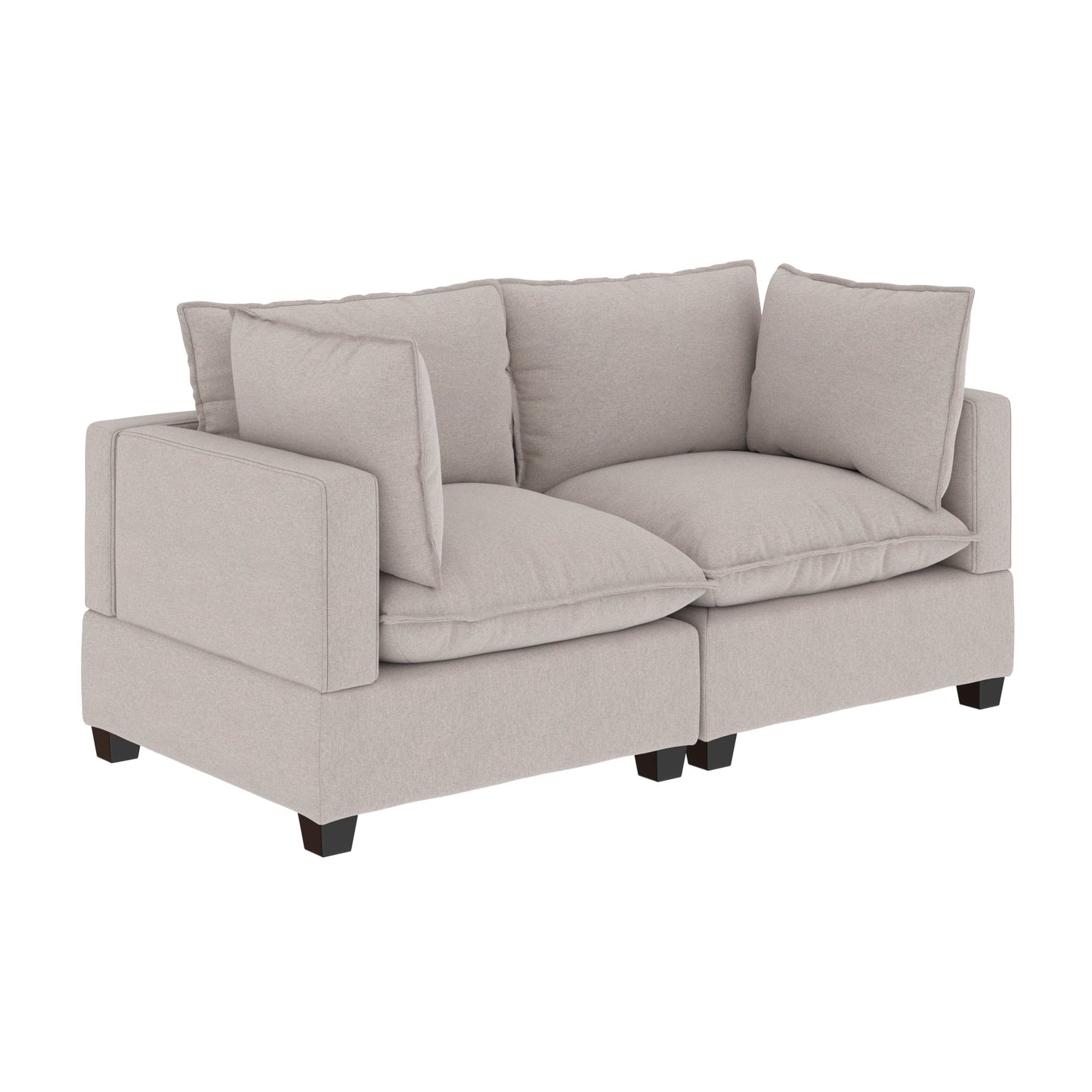 Canapé modulaire rembourré Chelsea Modern Cloud avec assise profonde et coussins moelleux