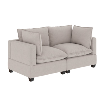 Canapé modulaire rembourré Chelsea Modern Cloud avec assise profonde et coussins moelleux