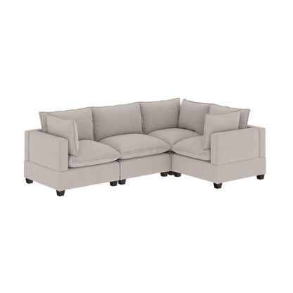 Canapé modulaire rembourré Chelsea Modern Cloud avec assise profonde et coussins moelleux