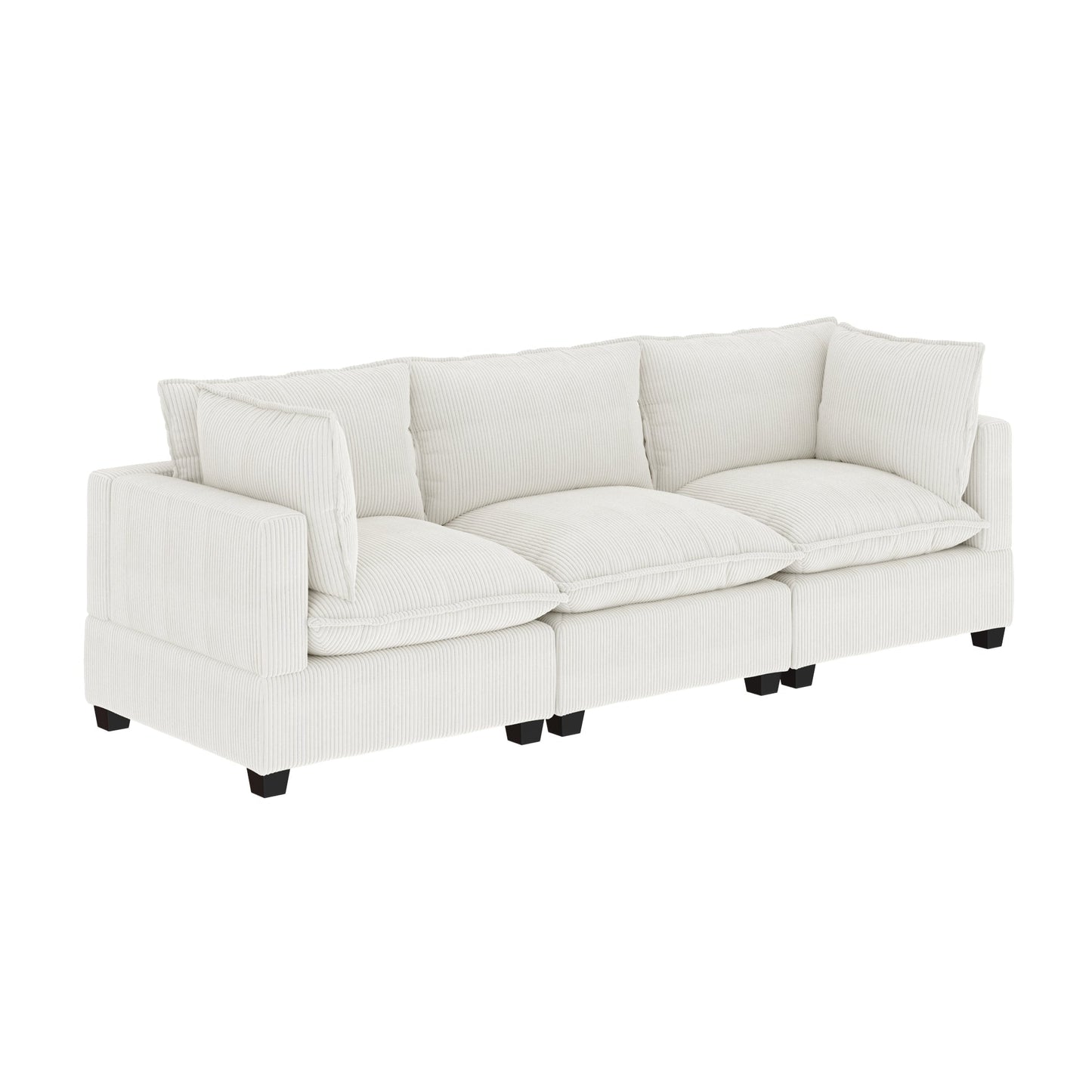 Canapé modulaire rembourré Chelsea Modern Cloud avec assise profonde et coussins moelleux