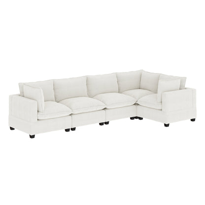 Canapé modulaire rembourré Chelsea Modern Cloud avec assise profonde et coussins moelleux