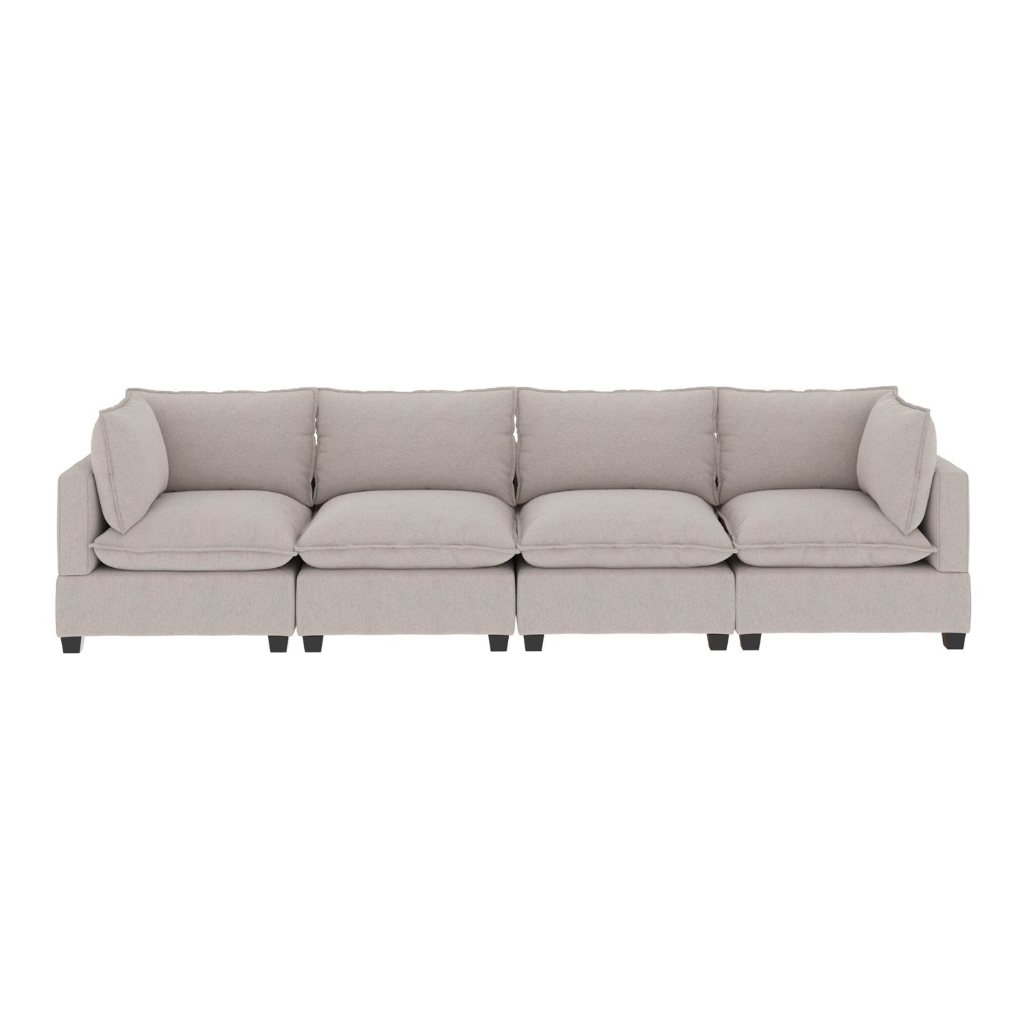 Canapé modulaire rembourré Chelsea Modern Cloud avec assise profonde et coussins moelleux