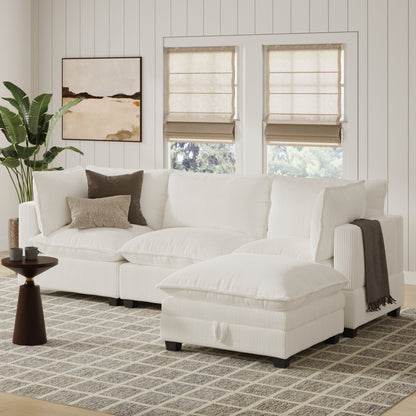 Canapé modulaire rembourré Chelsea Modern Cloud avec assise profonde et coussins moelleux