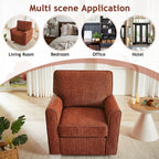 Fauteuil pivotant à 360° en chenille, fauteuil moderne avec poches latérales, fauteuil pivotant, fauteuil inclinable ergonomique pour chambre à coucher