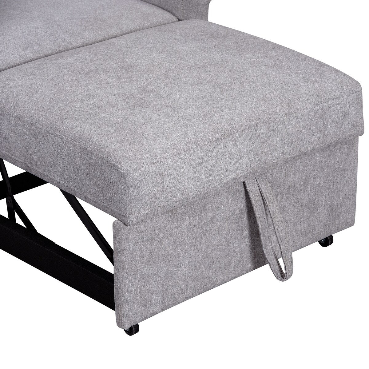 Fauteuil convertible en chenille avec dossier réglable, chaise longue 3 en 1 transformable en lit, lit simple pour salon