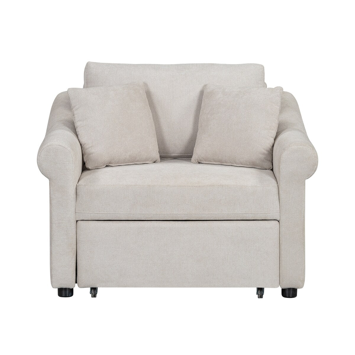 Fauteuil convertible en chenille avec dossier réglable, chaise longue 3 en 1 transformable en lit, lit simple pour salon