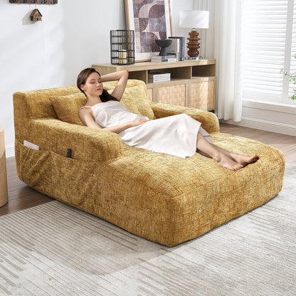 Canapé-lit en chenille avec coussins - Fauteuil convertible avec accoudoirs, canapé-lit multi-positions pour salon
