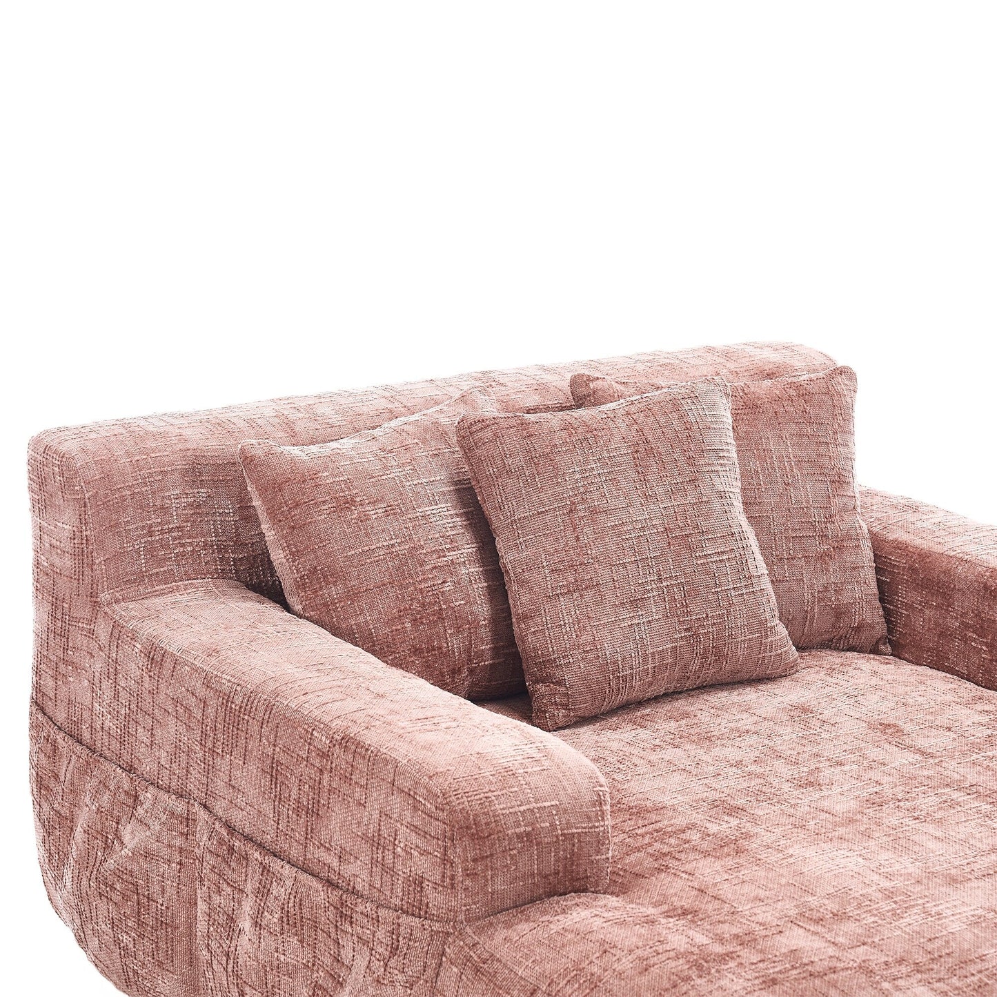 Canapé-lit en chenille avec coussins - Fauteuil convertible avec accoudoirs, canapé-lit multi-positions pour salon