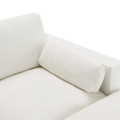 Canapé modulaire sectionnel en chenille avec poches de rangement, ensemble de canapés en U 5 places avec coussins, canapé Cloud avec 2 poufs amovibles
