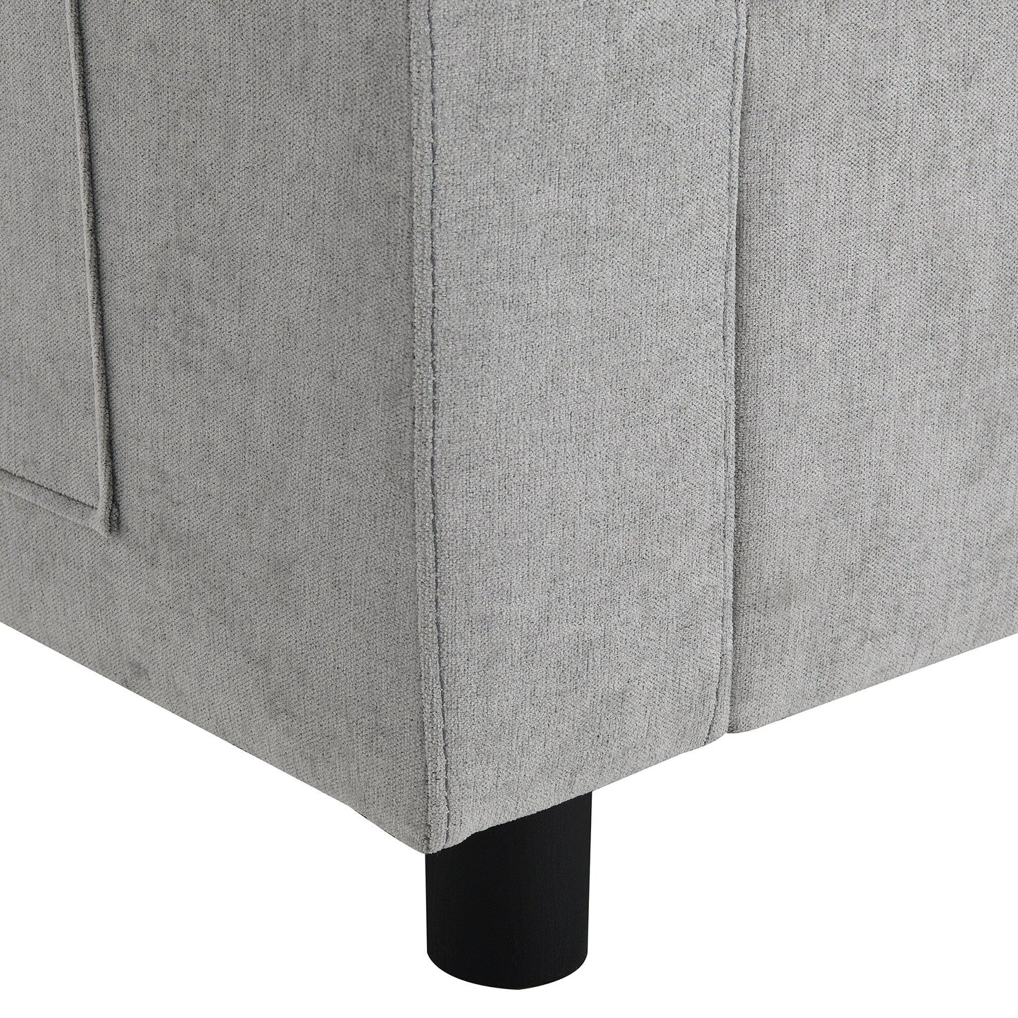 Canapé modulaire sectionnel en chenille avec poches de rangement, ensemble de canapés en U 5 places avec coussins, canapé Cloud avec 2 poufs amovibles