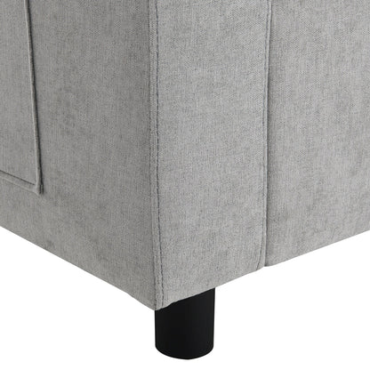 Canapé modulaire sectionnel en chenille avec poches de rangement, ensemble de canapés en U 5 places avec coussins, canapé Cloud avec 2 poufs amovibles