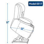 Fauteuil inclinable et massant à 8 points avec relevage électrique en chenille, chauffage de la taille, ports USB et porte-gobelet en acier inoxydable