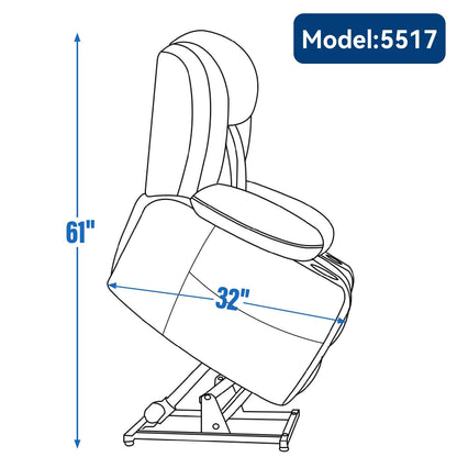 Fauteuil inclinable et massant à 8 points avec relevage électrique en chenille, chauffage de la taille, ports USB et porte-gobelet en acier inoxydable