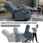 Fauteuil inclinable électrique Chenille avec massage, chauffage, port USB, Type-C et porte-gobelets
